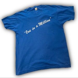 Vintage Short Sleeve Crew Neck tee blue ringer vtg